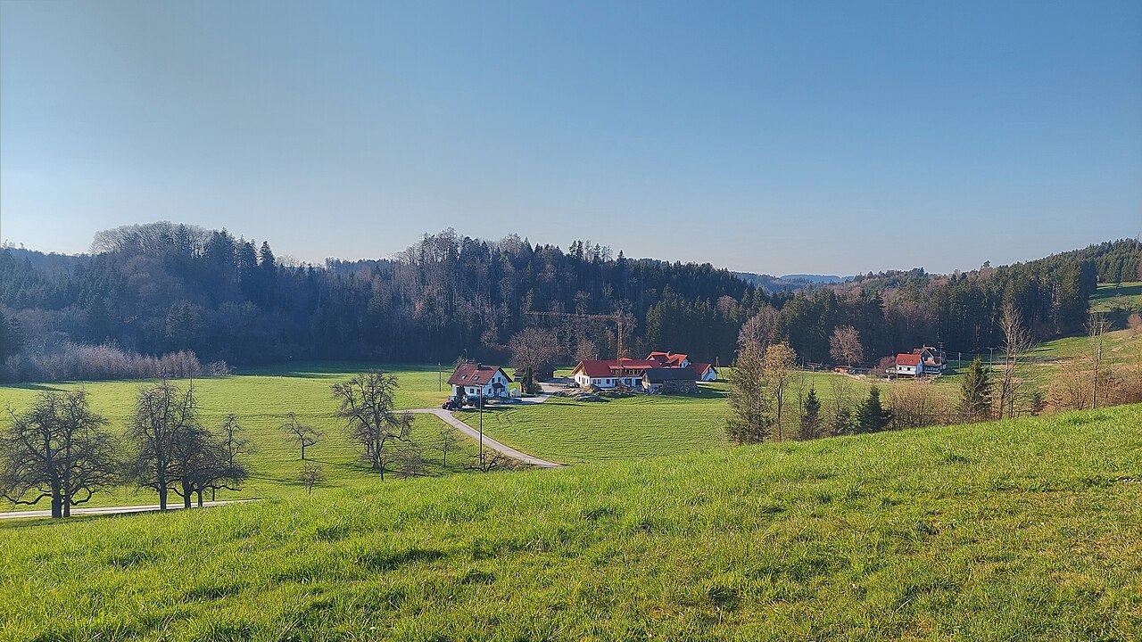 Pflegelberg in the municipality of Wangen im Allgäu, view from southeast