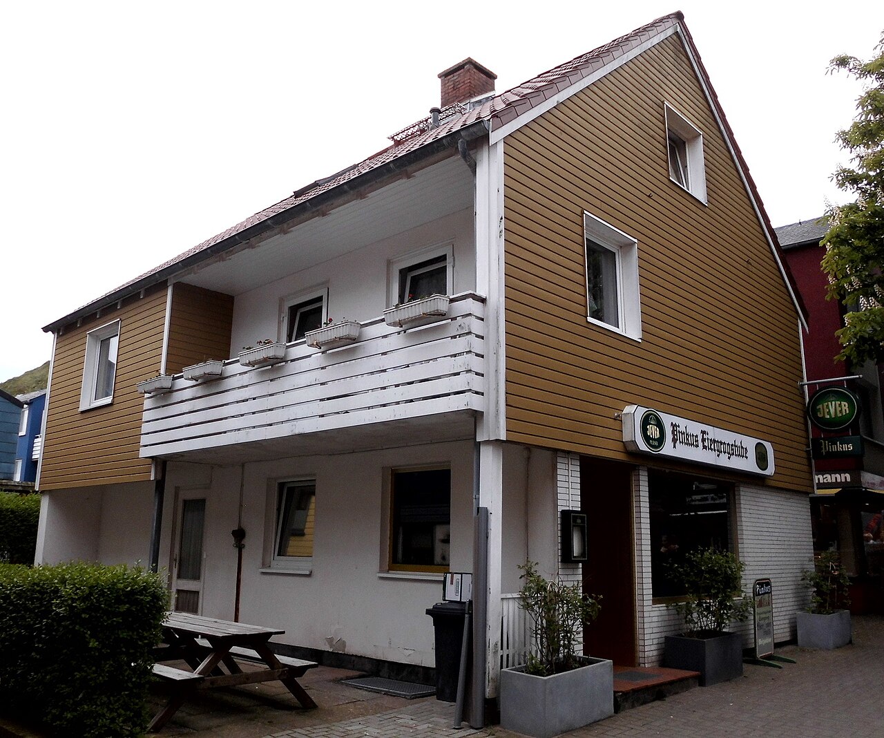 Das Gebäude in der Straße Schifferstraße 67 auf der Insel Helgoland