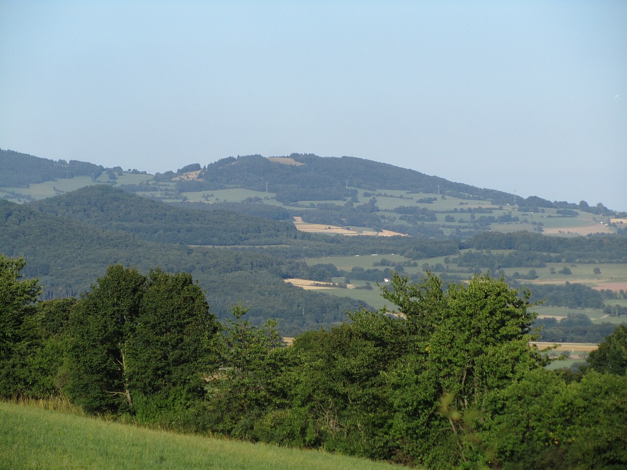 Die Platzer Kuppe in der Rhön von Westen (nahe Modlos)