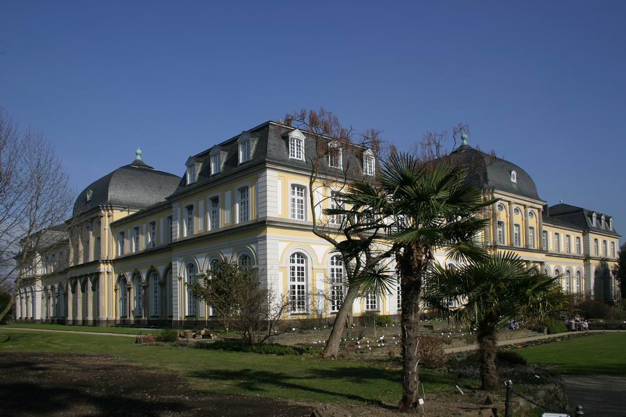 Perspective view from the west of the Poppelsdorf Palace in Bonn , Germany