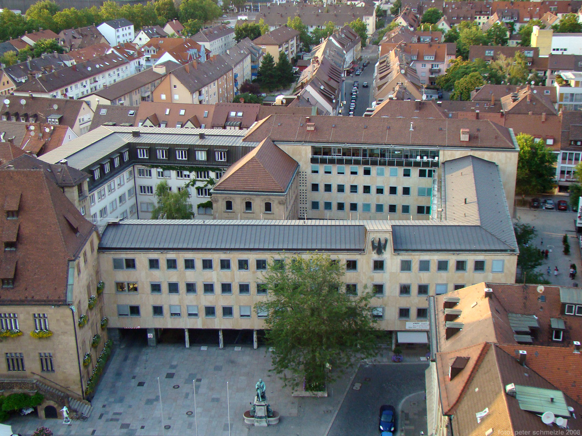 Rathaus-Erweiterungsbauten am Marktplatz in Heilbronn
