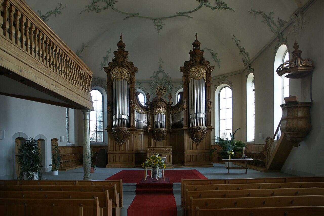Evangelisch reformierten Kirche am Dorfplatz in Gais