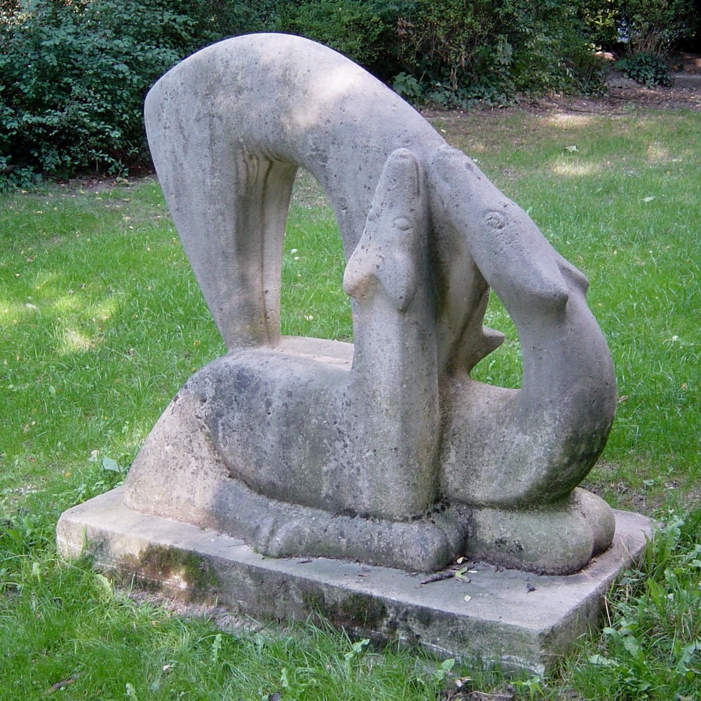 Skulptur "Rehe" (1968) von Anatol Buchholtz, Rimpaus Garten, Braunschweig