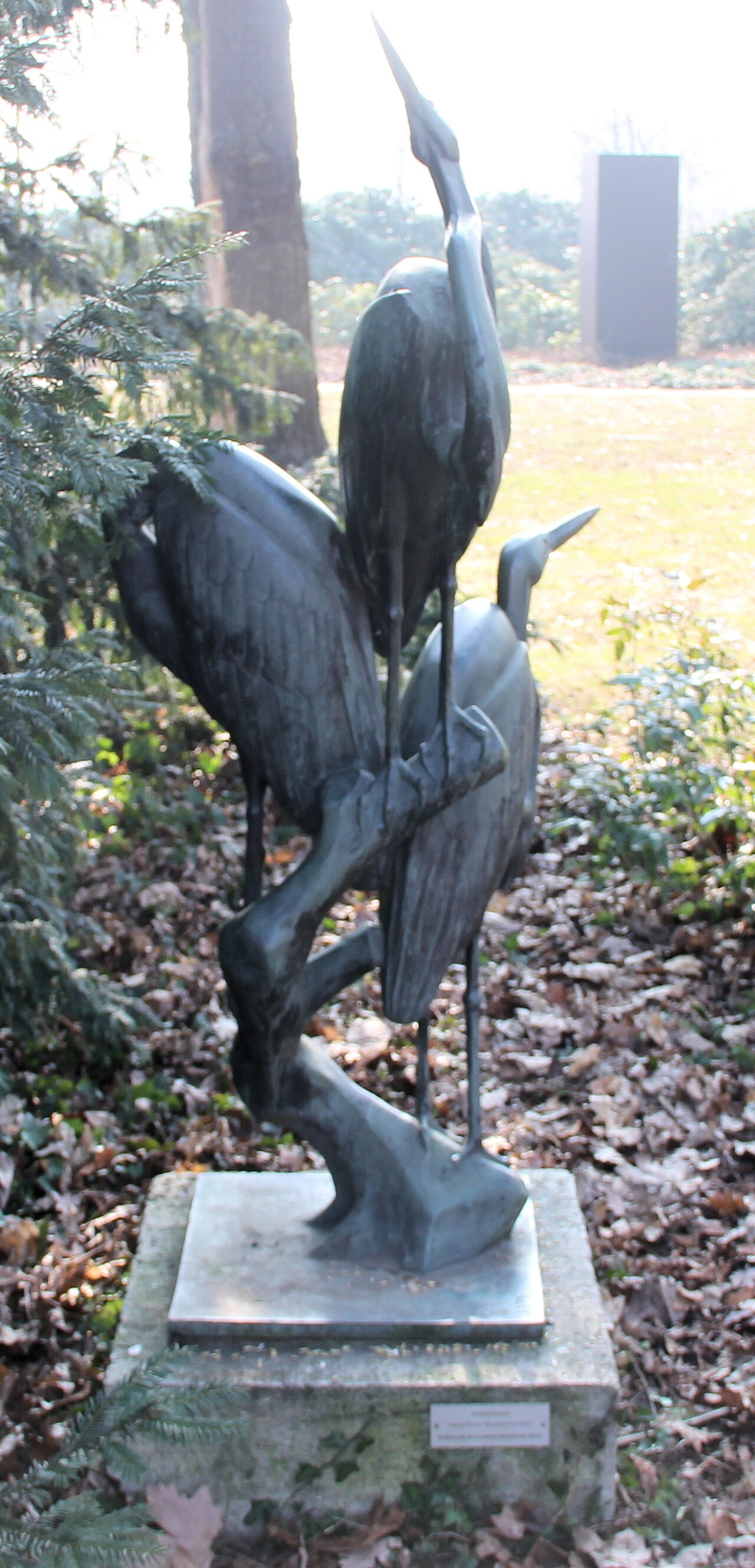 Memorial, " Reiherbaum " by Hans-Peter Goettsche , 1975, Schloßinsel, Berlin-Köpenick , Germany