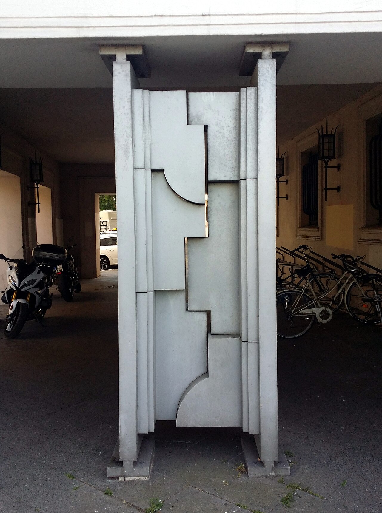 Relief stele for Europe Day 1972 by Reinhold Hommes at Fehrbelliner Platz in Berlin-Wilmersdorf, Germany
