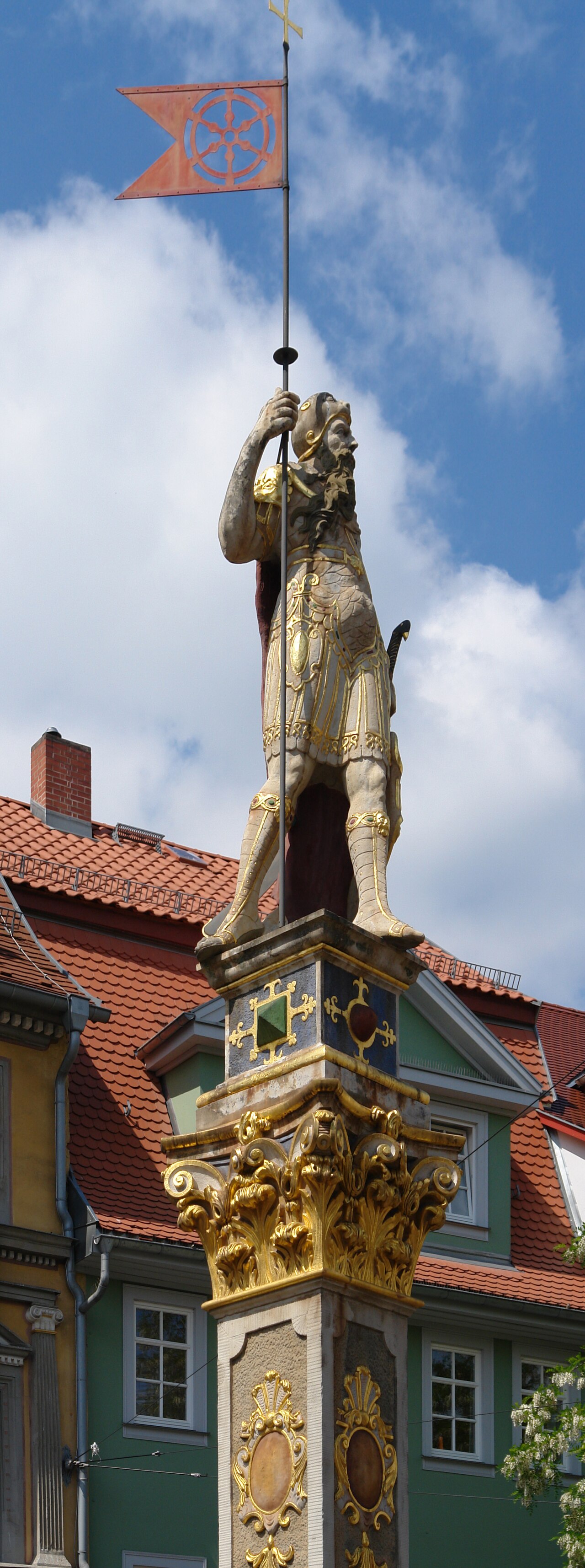 Erfurt,Thuringia, Germany Herold auf dem Fischmarkt