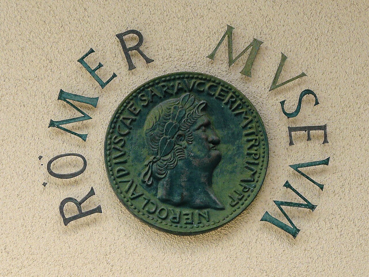 Logo of roman museum in Grabenstätt , district Traunstein , Upper Bavaria