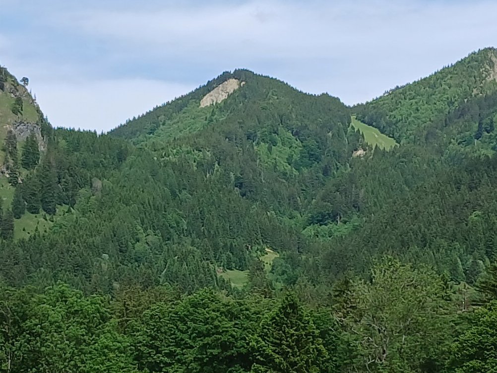 Der Rohrkopf (1359 m) in den Ammergauer Alpen, Ansicht von Westen