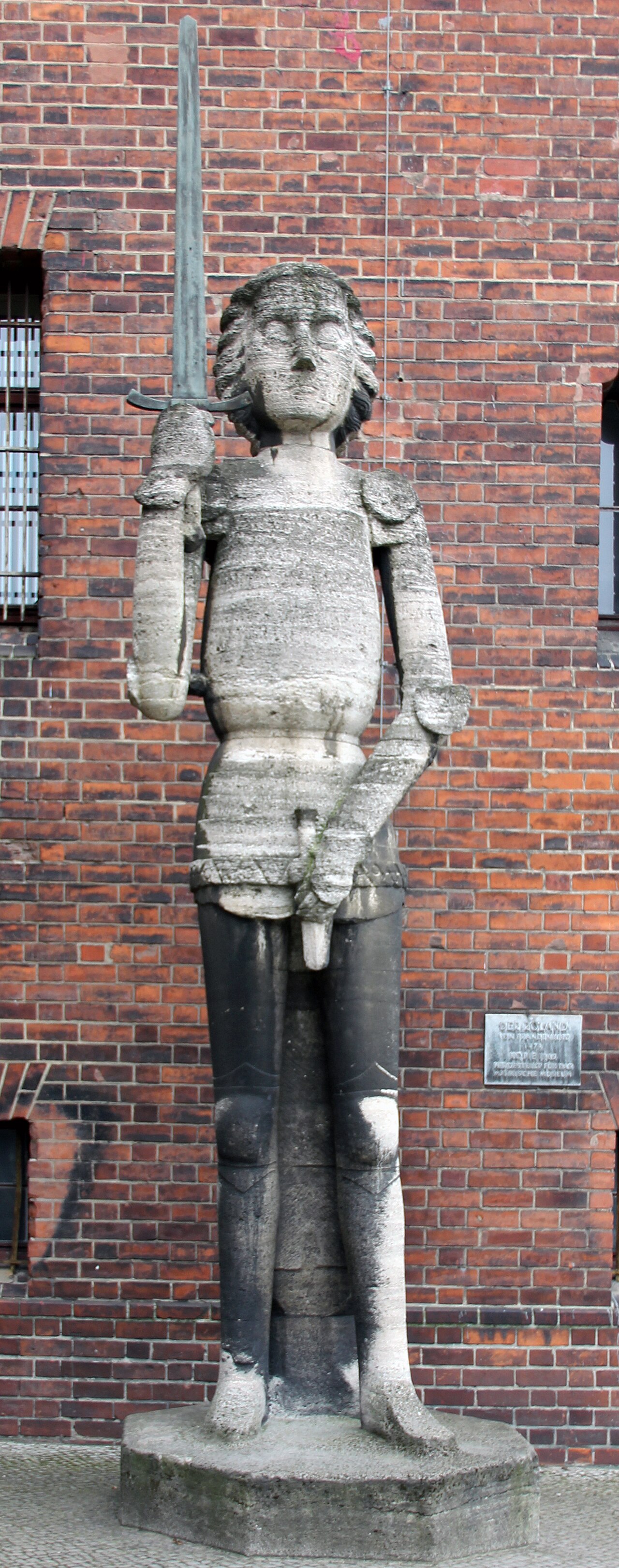 Statue, " Roland von Brandenburg ", 1905, Wallstraße 54, Berlin-Mitte , Germany