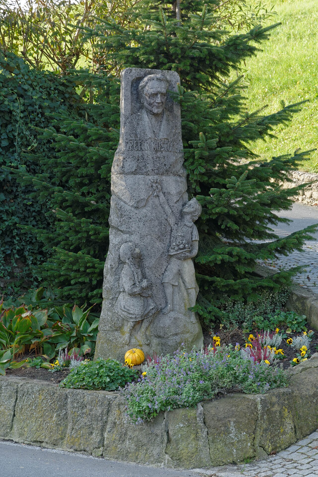 Rosegger monument in Riegersburg, Styria, Austria