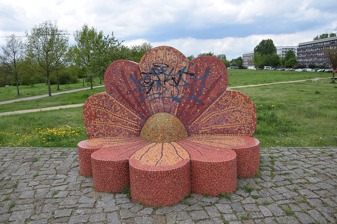 Foto von Rote Blumenbank