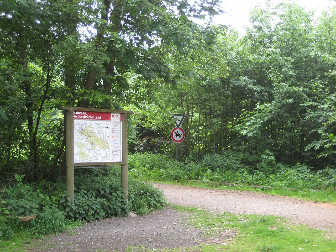 Am Wanderparkplatz am Roten Berg in Hasbergen