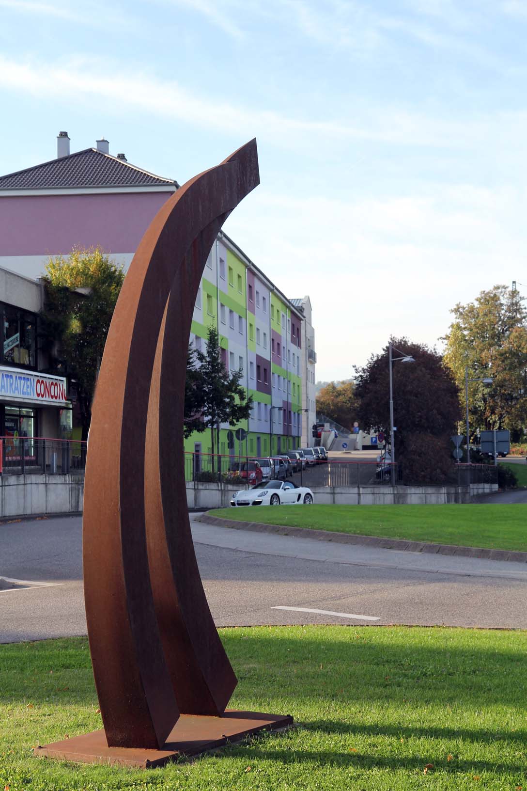 Sculpture, "Royden", Günter Wagner, at Siemenskreisel, Bruchsal