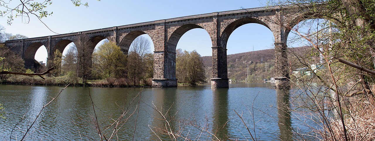 Railway Viaduct over Ruhr at Herdecke , Germany