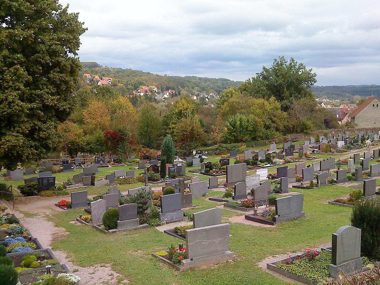 Der ehemalige Standort der Burg Mömbris am alten Friedhof in Mömbris