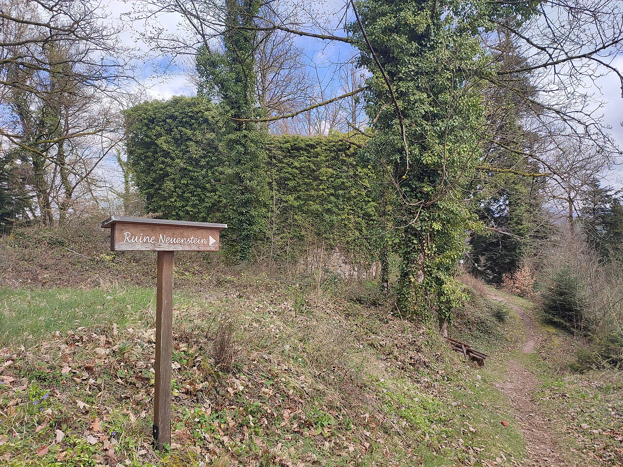 Ansicht der Burg Neuenstein bei Hubacker