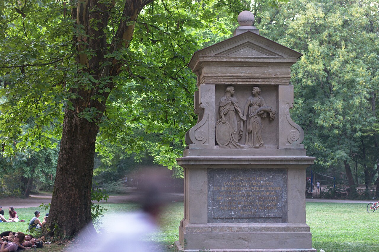 Das Rumford-Denkmal im Englischen Garten von München