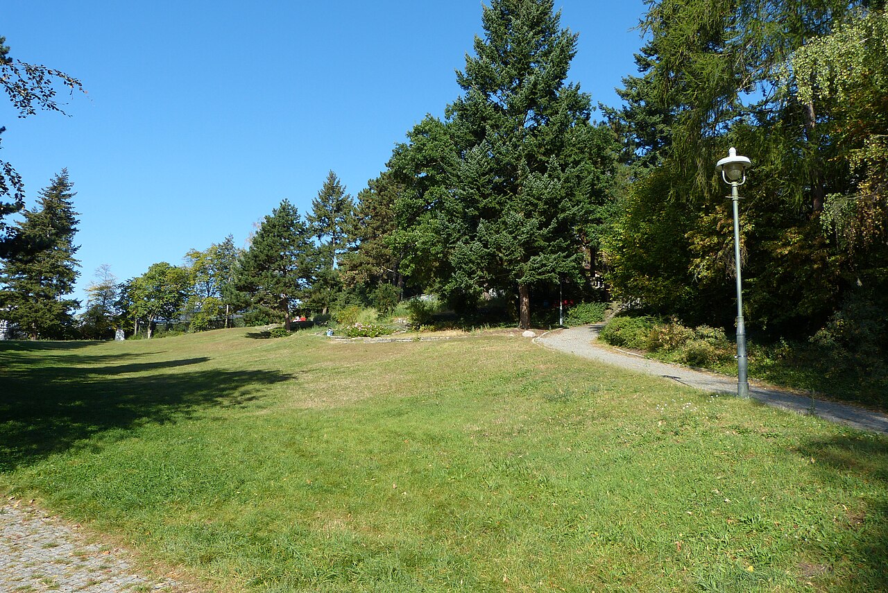 Public garden on the Fichtenberg hill at Steglitz, Berlin, Germany