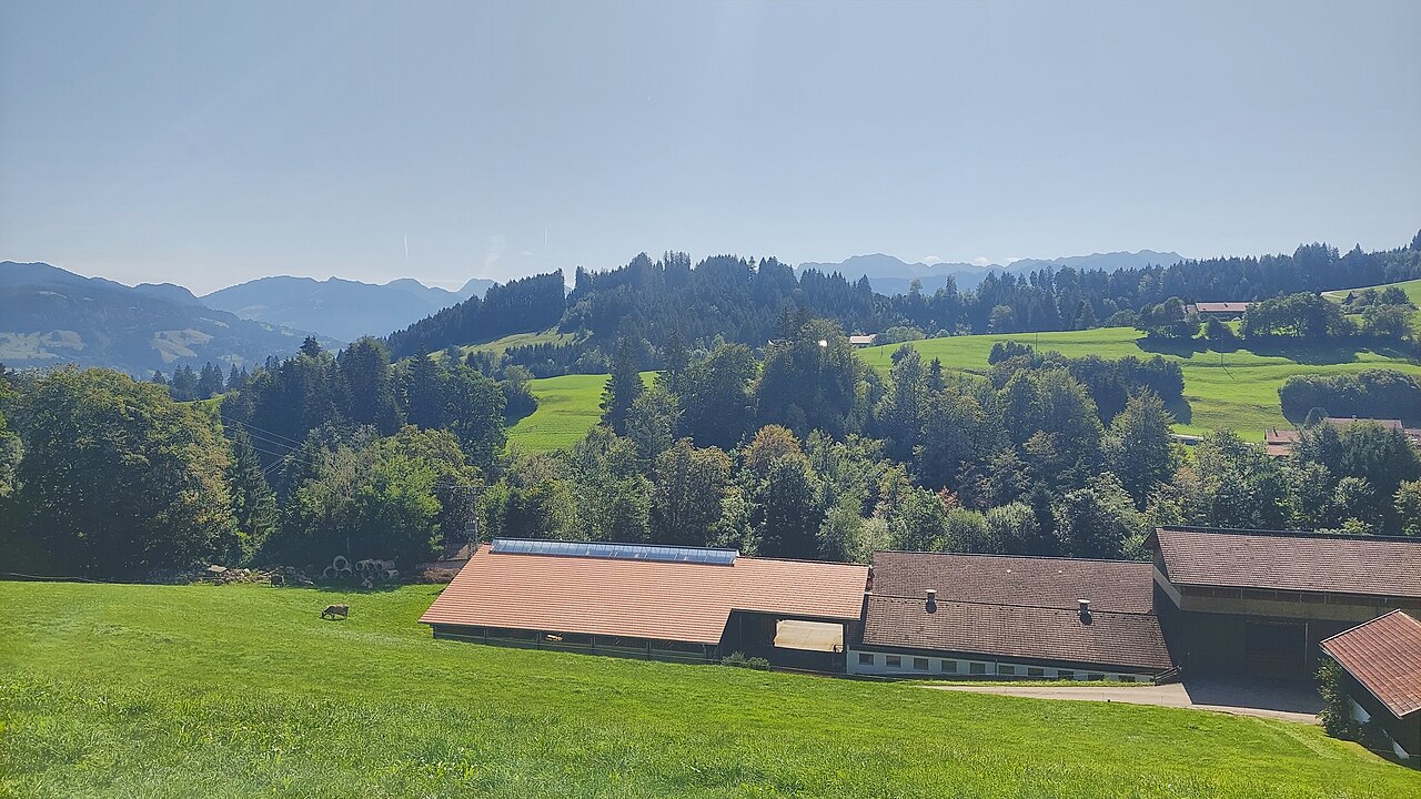 Salzhalde in the Allgäu Alps, view from northwest (point of view: road "Im Grund")