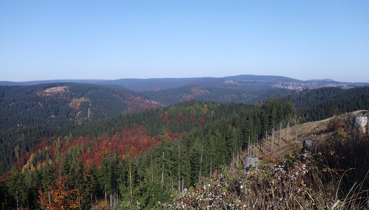 Ausblick von den Schadenbeeksköpfen bei Sieber
