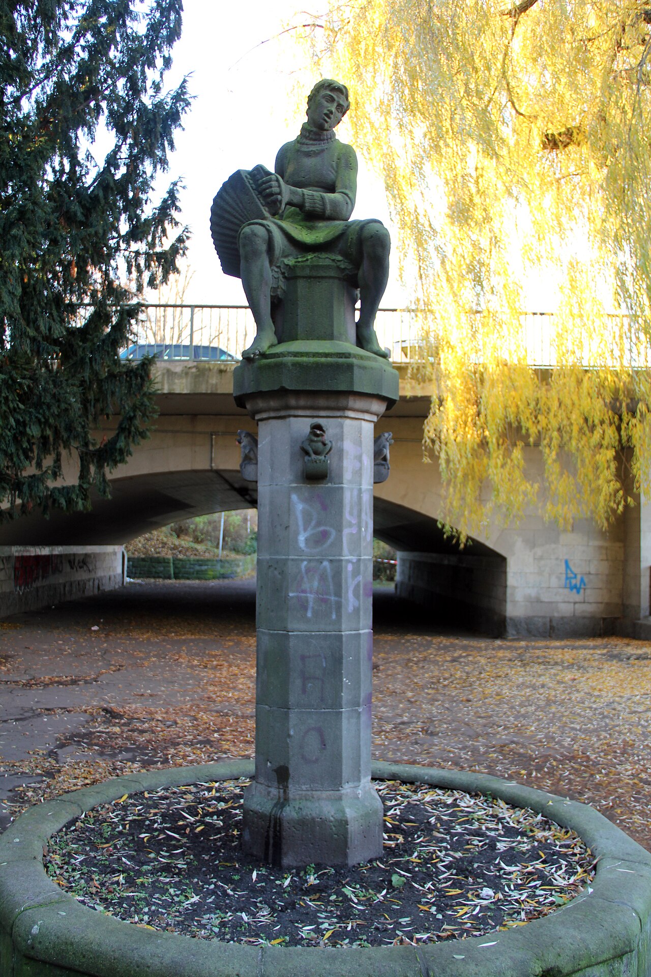 Fountain, "Schifferbrunnen" von Hermann Hosaeus , 1914, Hansabrücke, Berlin-Hansaviertel , Germany