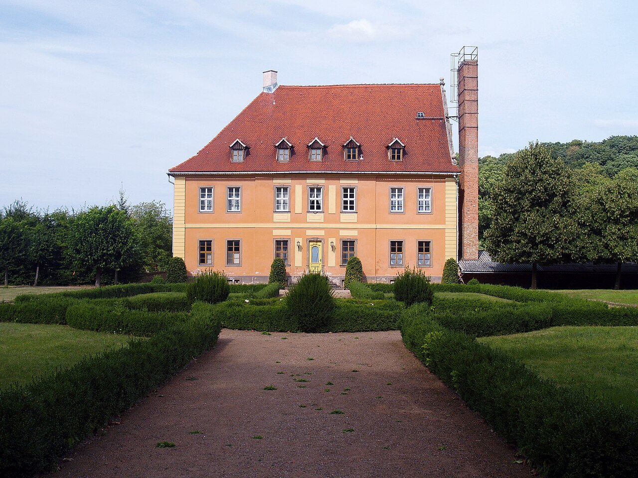 old manor with park in bucha