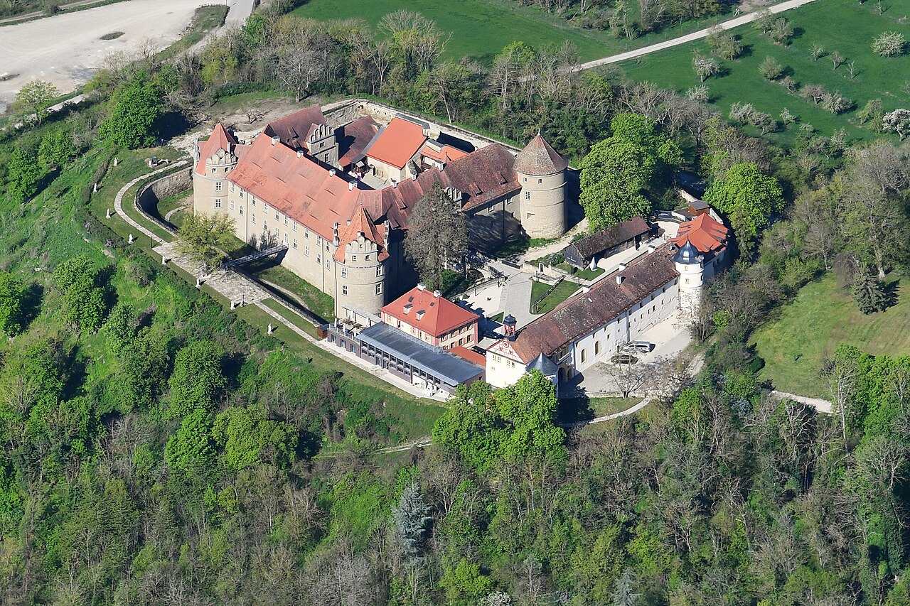Aerial image of Schloss Frankenberg (view from the east)