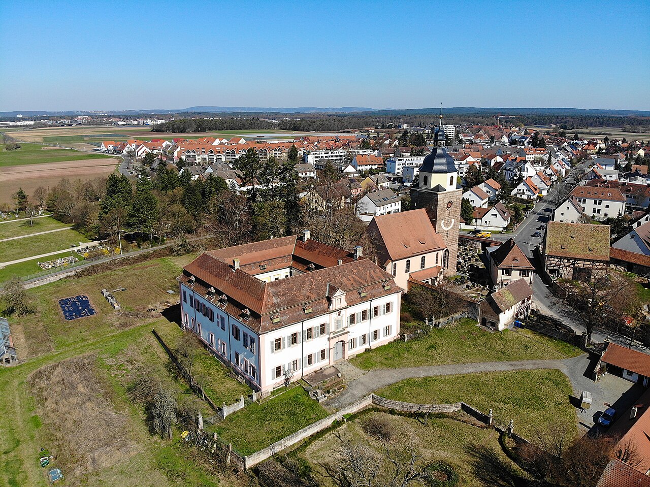 Schloss Großgründlach Luftaufnahme (2020)