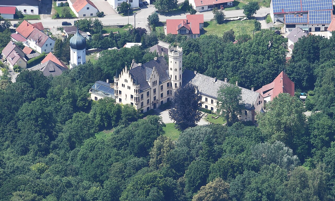 Aerial image of the Schloss Haldenwang