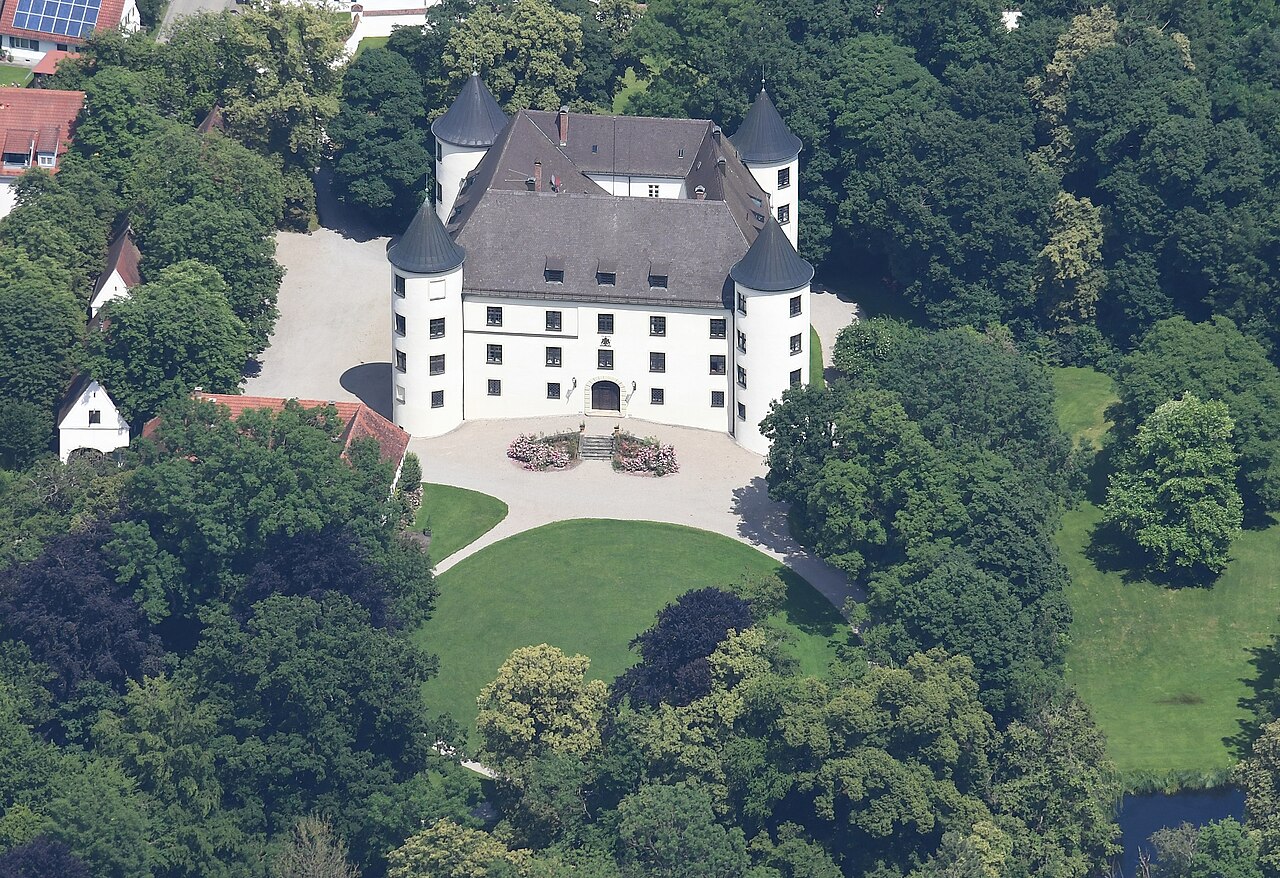 Aerial image of the Schloss Jettingen