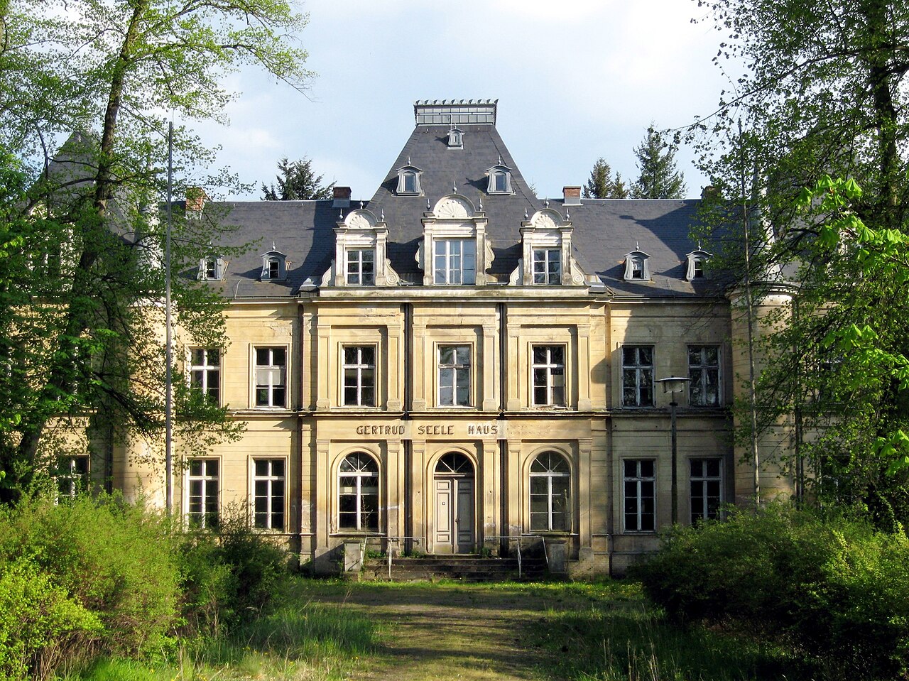 Schloss des Ortes Lanke in der Gemeinde Wandlitz, Landkreis Barnim, Land Brandenburg, Deutschland