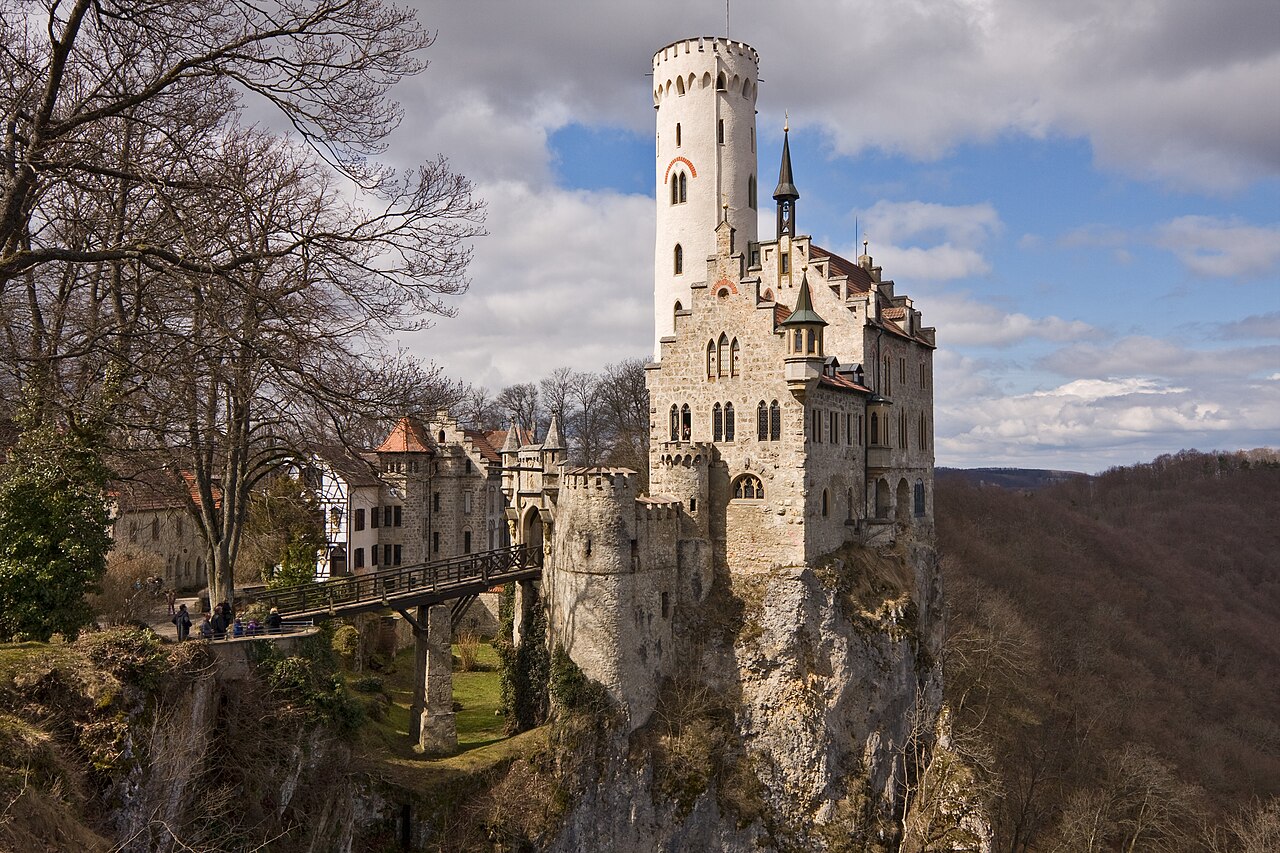 Lichtenstein Castle , near Lichtenstein , in Baden-Württemberg , Germany