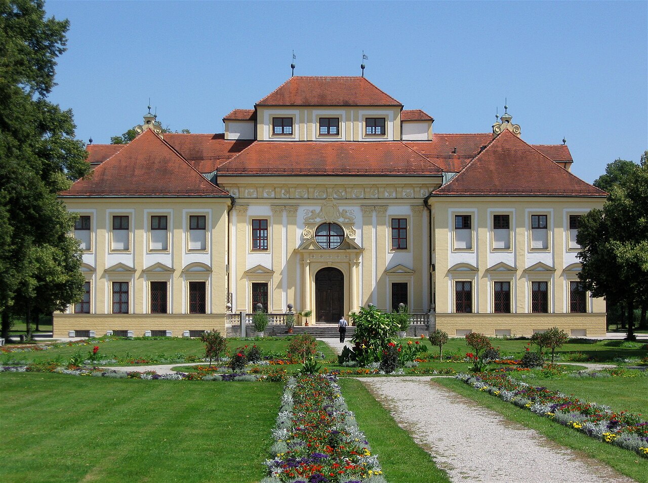 Schloss Lustheim, Gartenseite