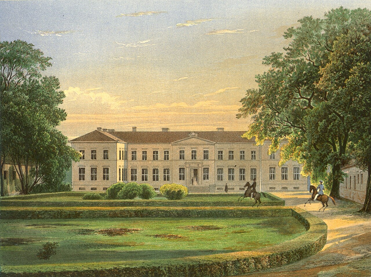 Schloss Neuhardenberg , Lithografie aus dem 19
