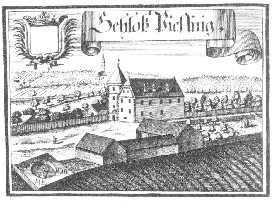 Schloss Piesing nach einem Stoch von Michael Wening von 1721