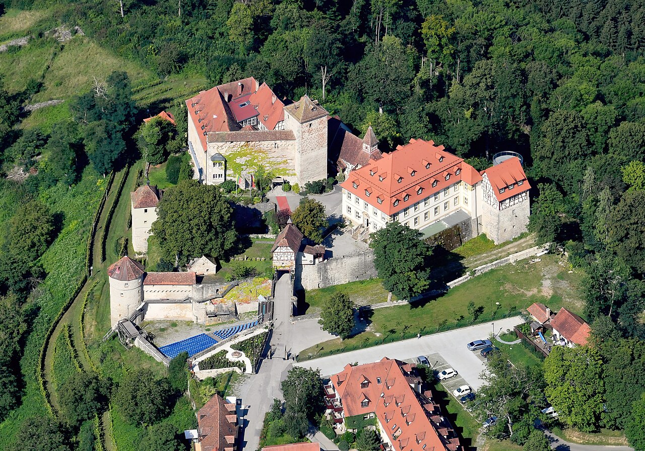 Aerial image of the Schloss Stetten (view from the east)