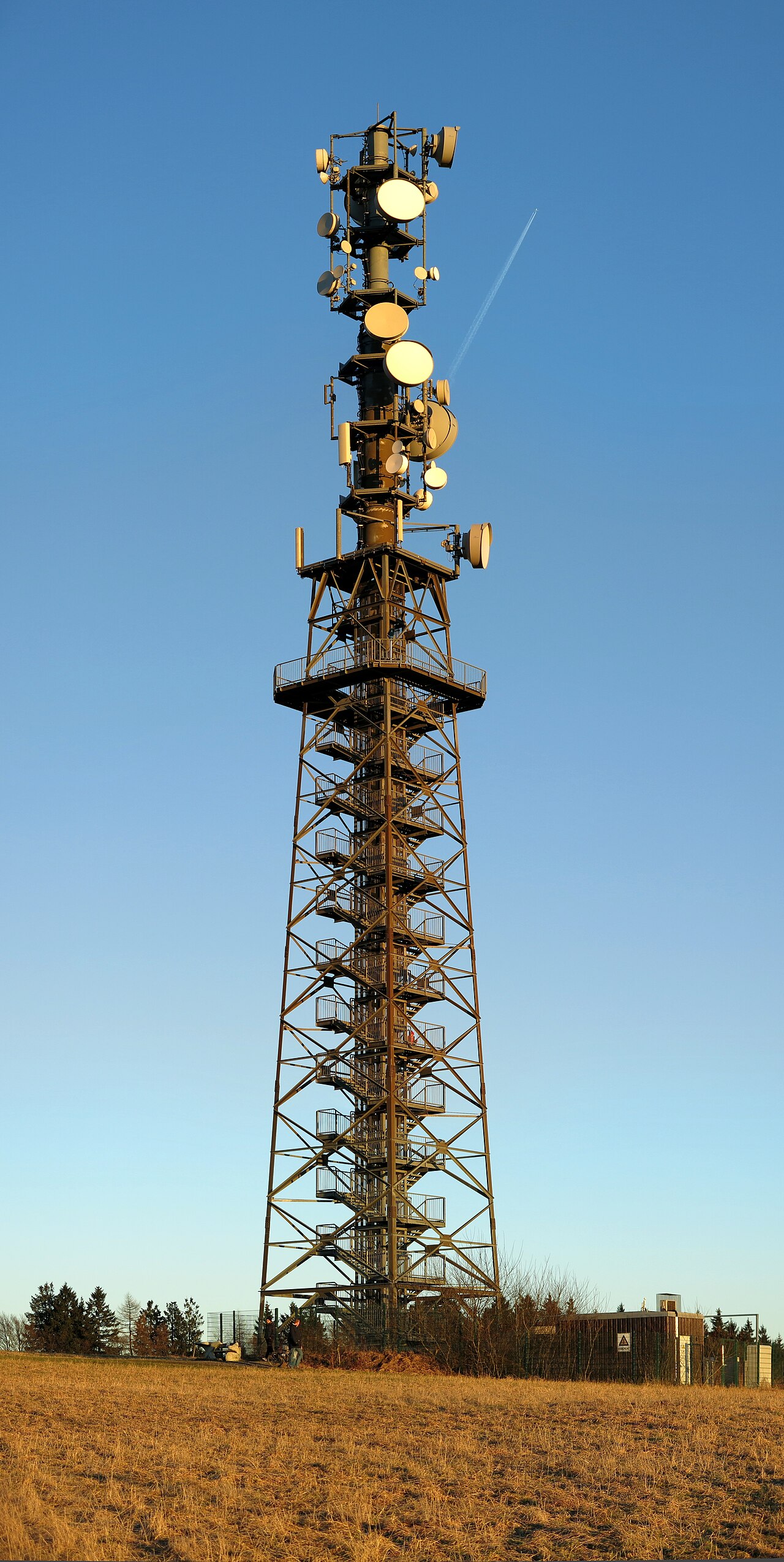 Tower on Schomberg (648 m) near Wildwiese in the Lenne Mountains