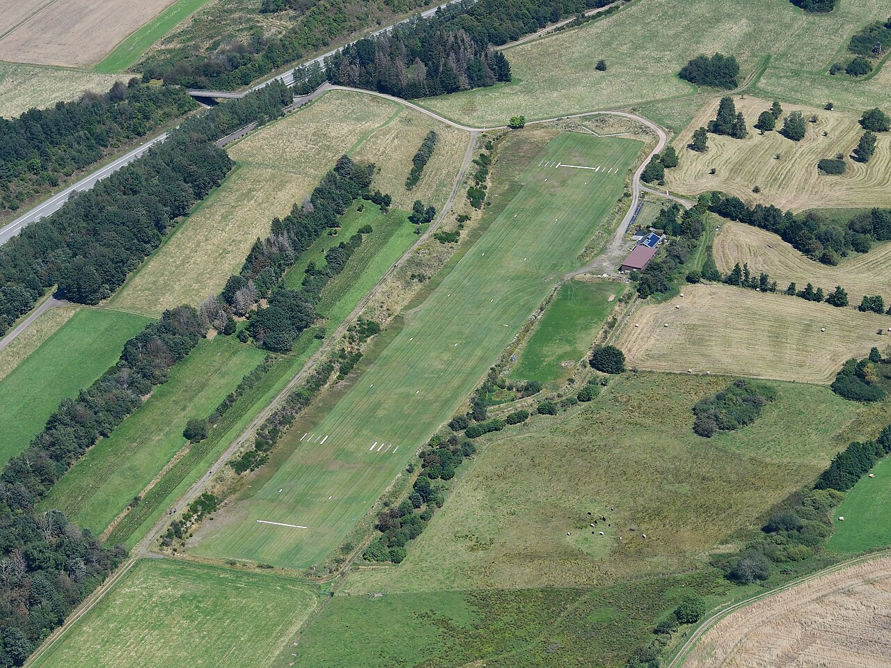 Aerial image of the Schwarzenbach-Bostalsee airfield