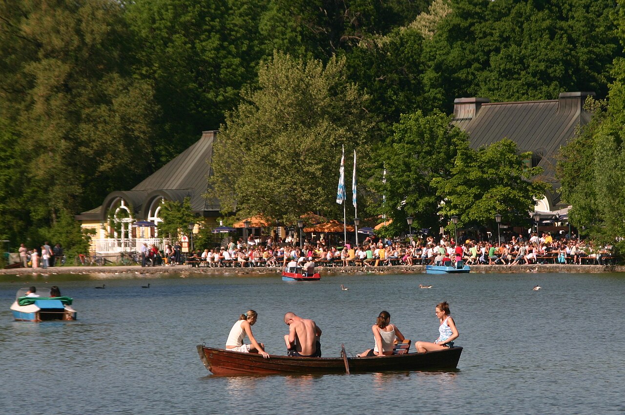 The Seehaus in the Englischer Garten urban park in Munich in 2005