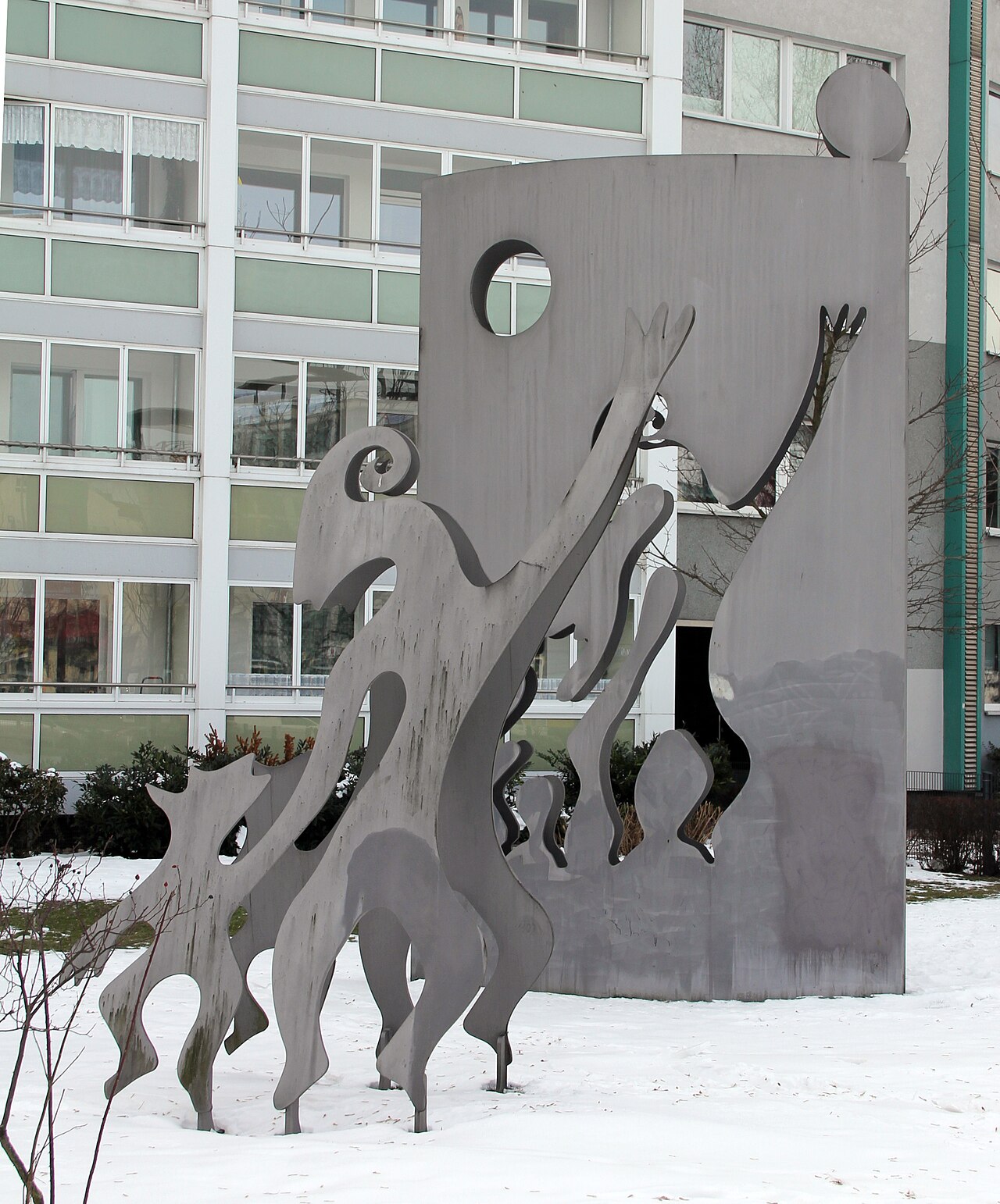 Sculpture, " ohne Titel " by Jörg Siegele , 1997, Frankfurter Allee 124, Berlin-Lichtenberg , Germany