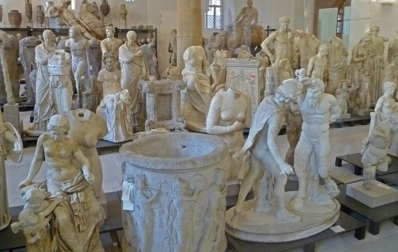 Sculptures from the Classical Antiquity in a display storeroom in the Albertinum, Dresden, Germany