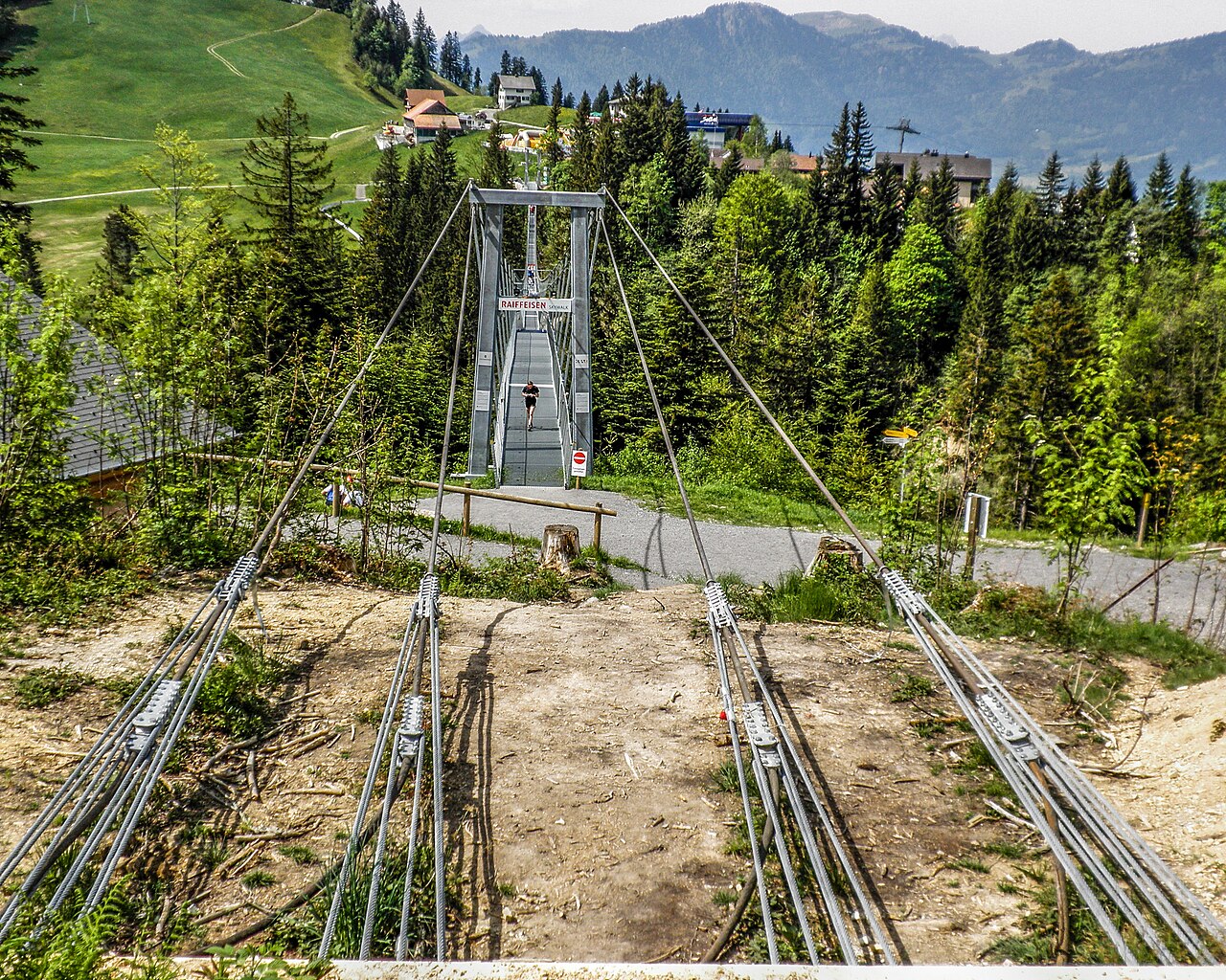Raiffeisen Skywalk Suspension Bridge over the Lauitobel Valley, Sattel Hochstuckli, Central Switzerland