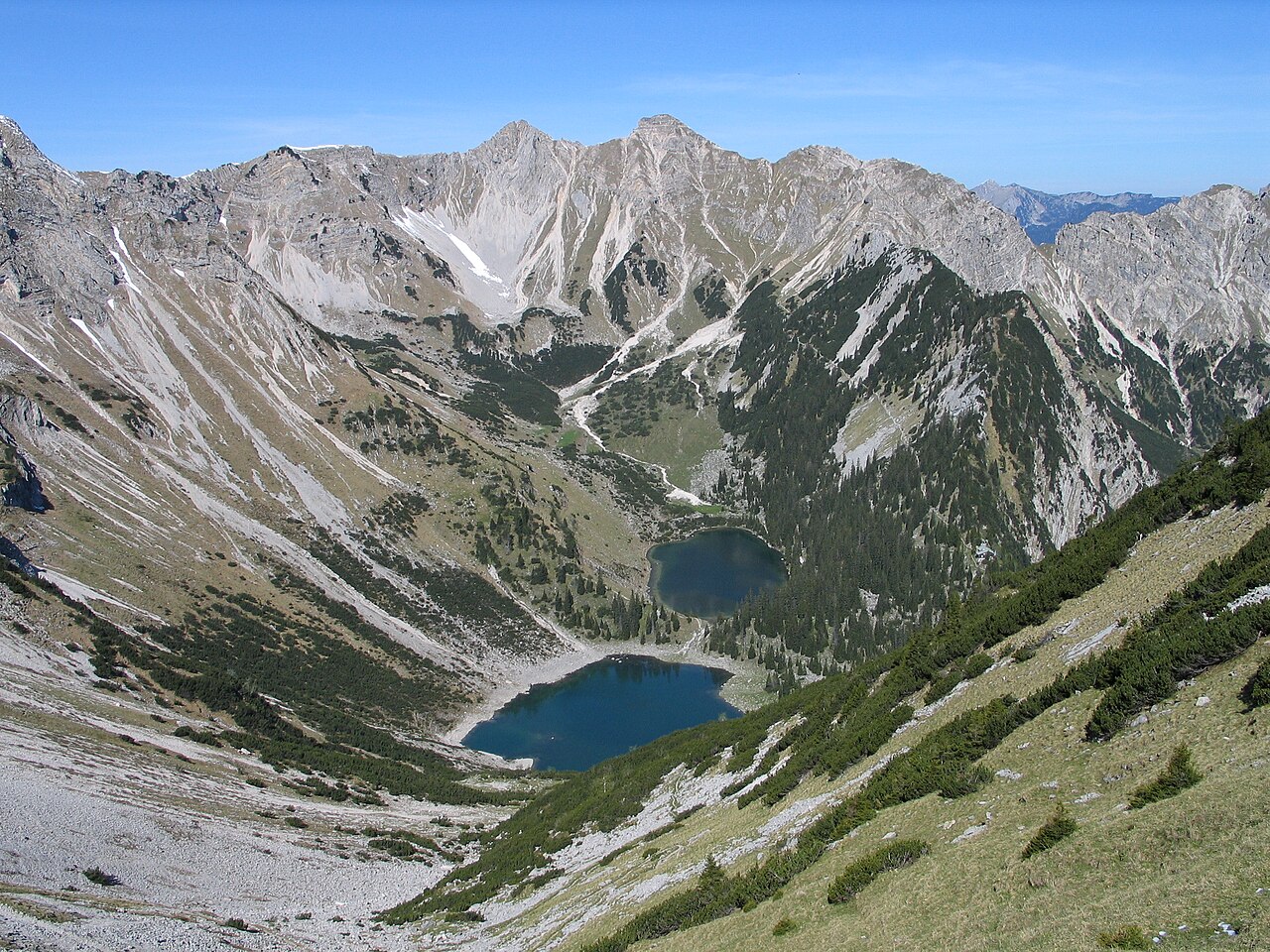 View from ascent to P
