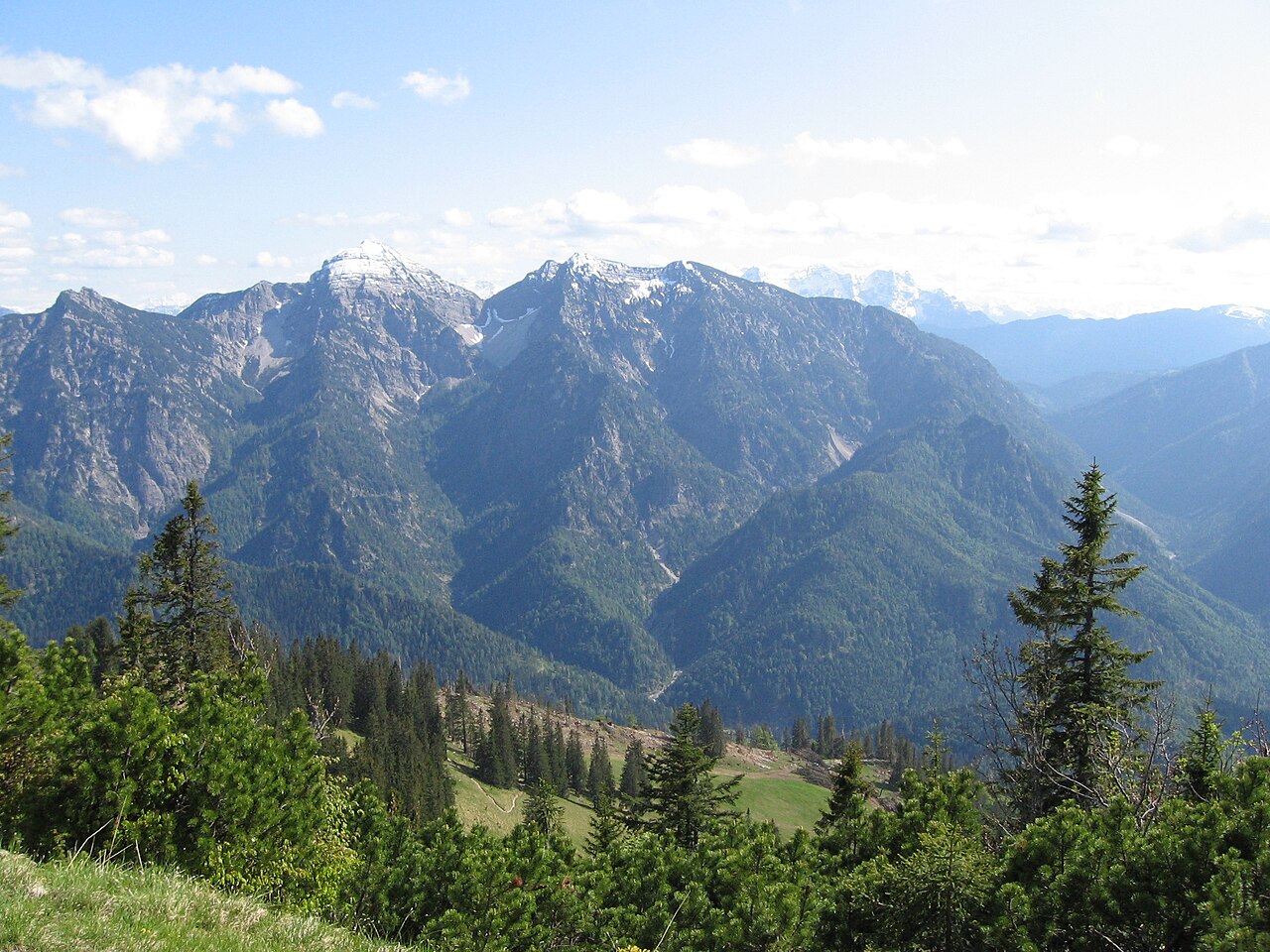 View from Rauschberg towards the Sonntagshorn