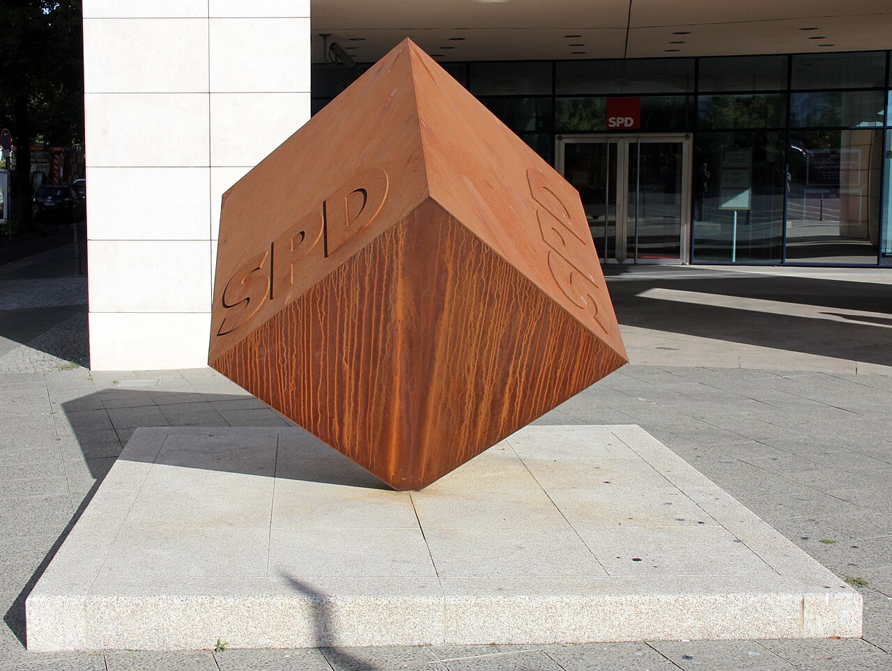 Sculpture, SPD Würfel , Wilhelmstraße 140, Berlin-Kreuzberg , Germany