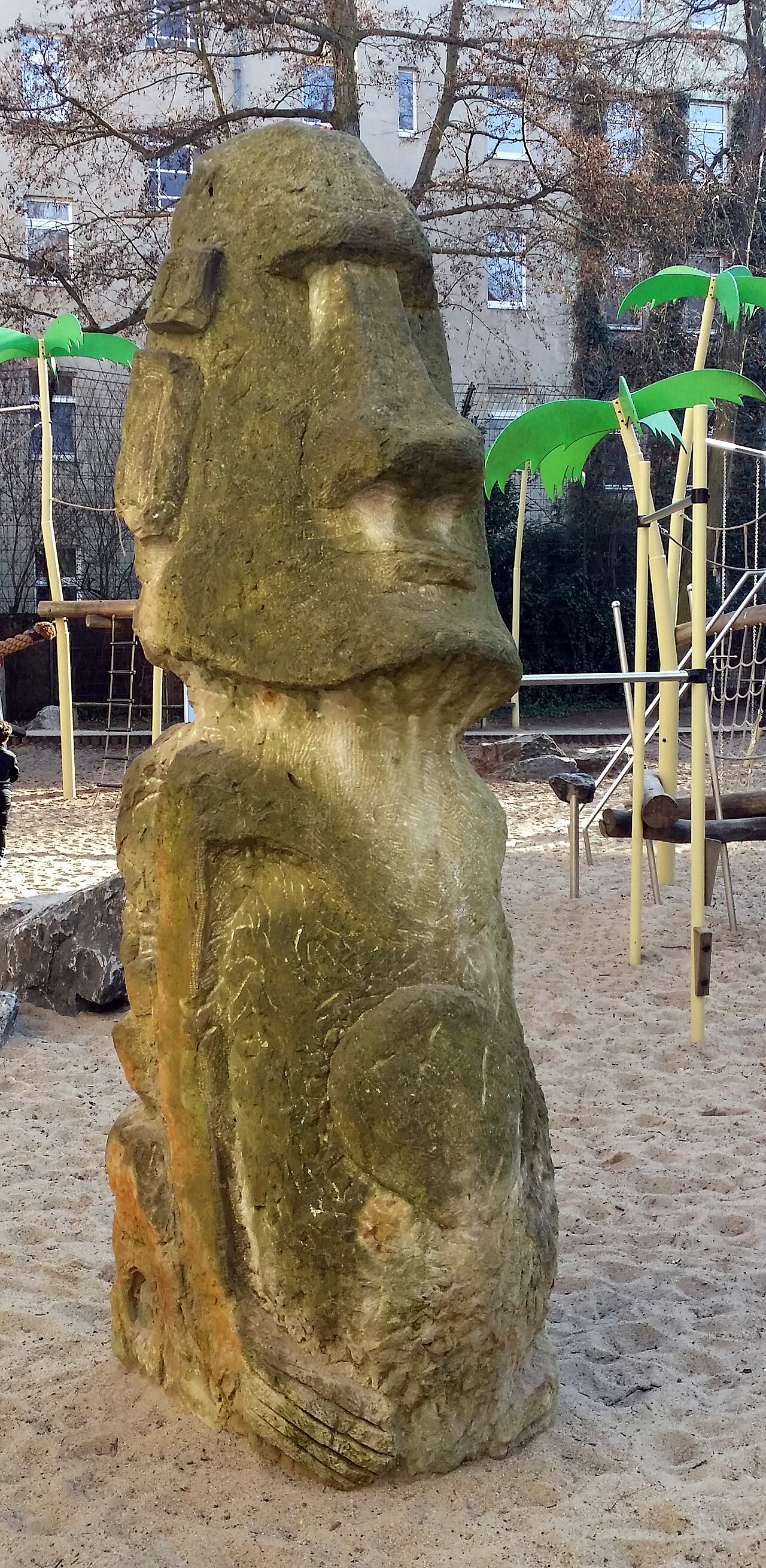 Figure at the playground in Mahlower Straße in Berlin-Neukölln