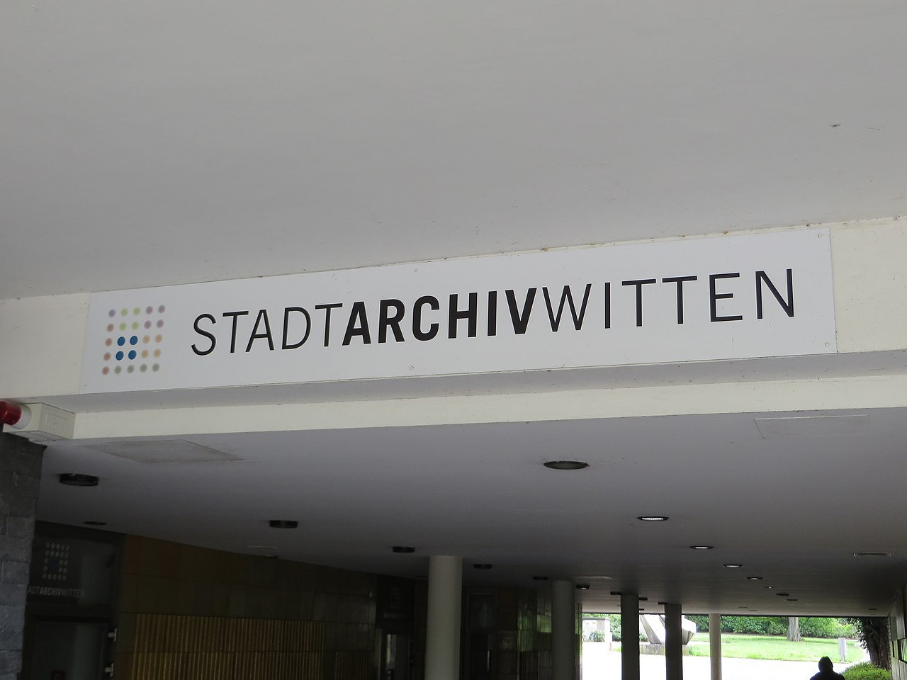 Schriftzug Stadtarchiv Witten