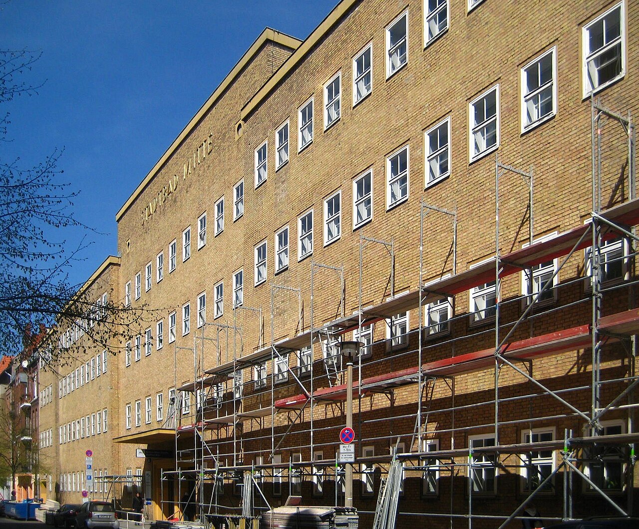 Facade of the Stadtbad Mitte (City Public Bath Mitte) at Gartenstraße No