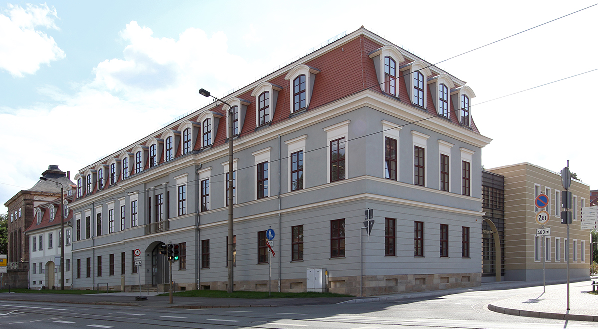 Gotha, Winterpalais, vom Ekhofplatz aus gesehen