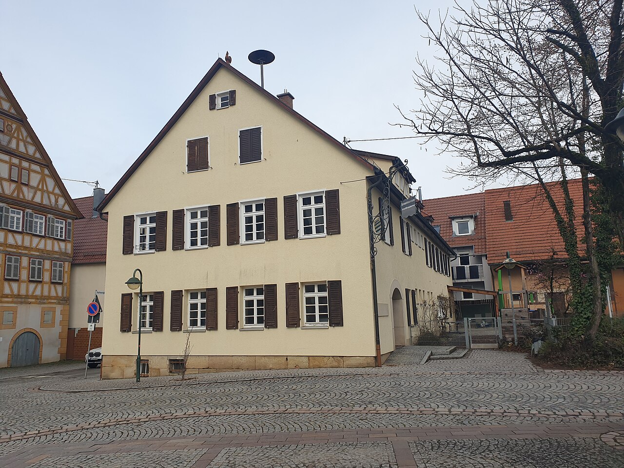 Gebäude der Stadtbücherei Aichtal, Außenstelle Grötzingen und des Heimatmuseums